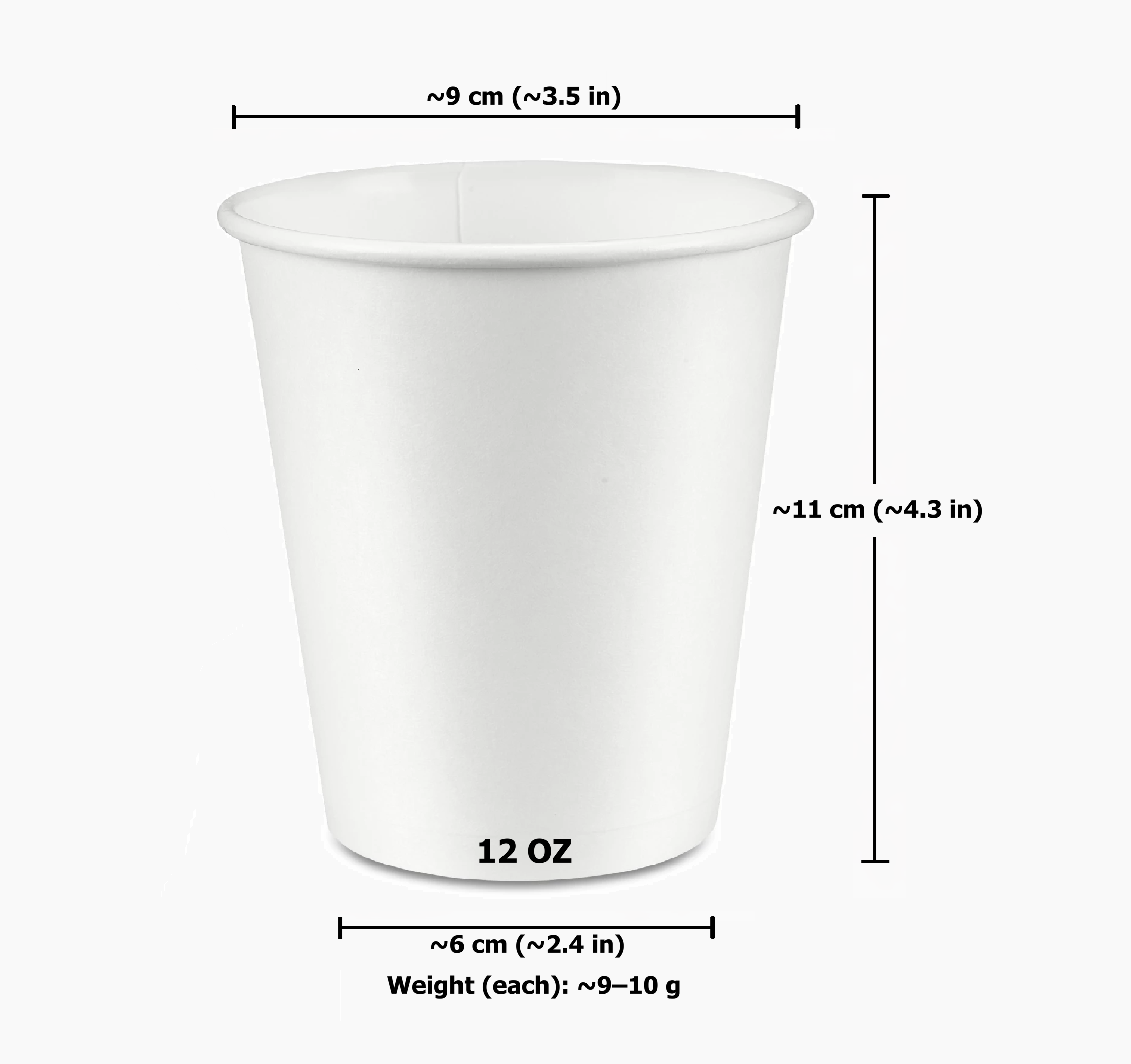Hot Beverage Paper Cups - 1000 Cups per Carton