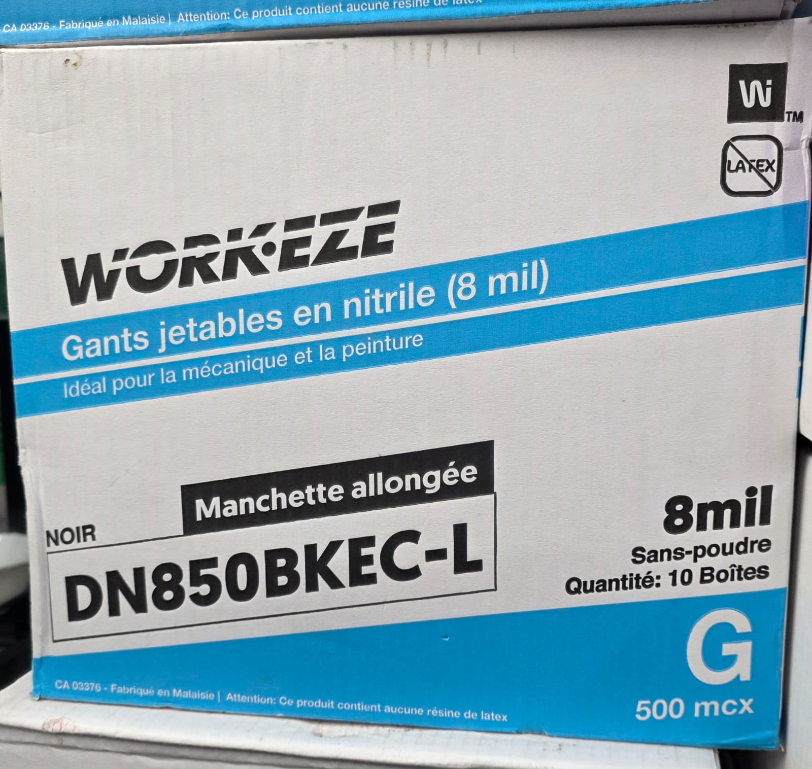 Black Nitrile 8-mil - Disposable Gloves - L